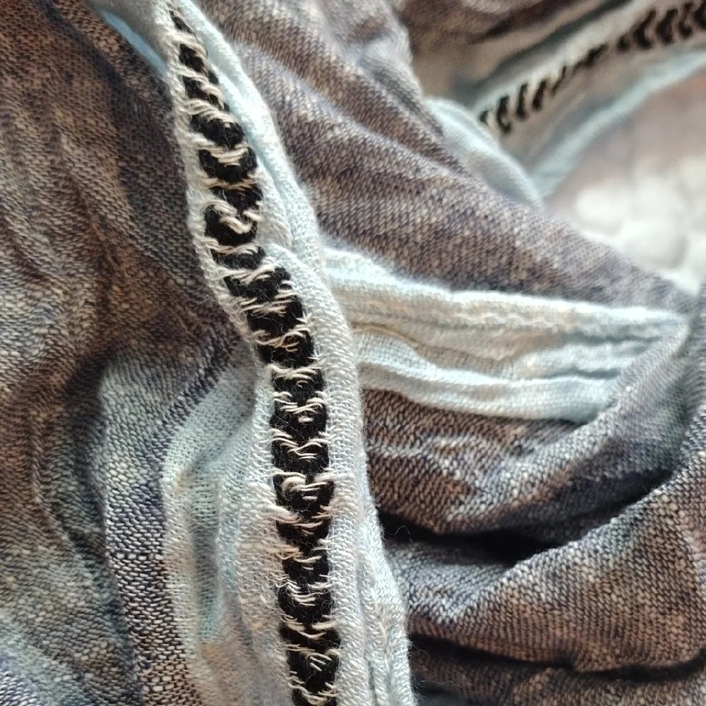 Chic Gray and Light Blue Infinity Scarf - Picture 3 of 5